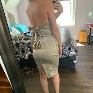 MARCIANO - Susanna Champagne Corset Dress